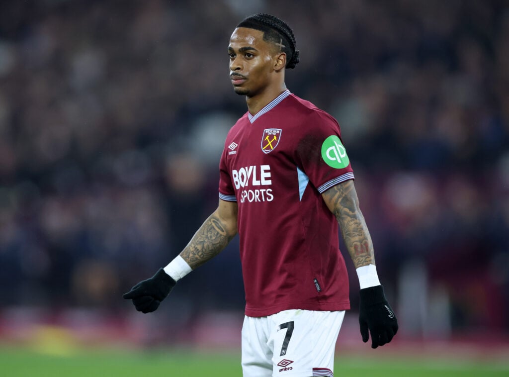 Crysencio Summerville during West Ham United v Manchester United - Premier League