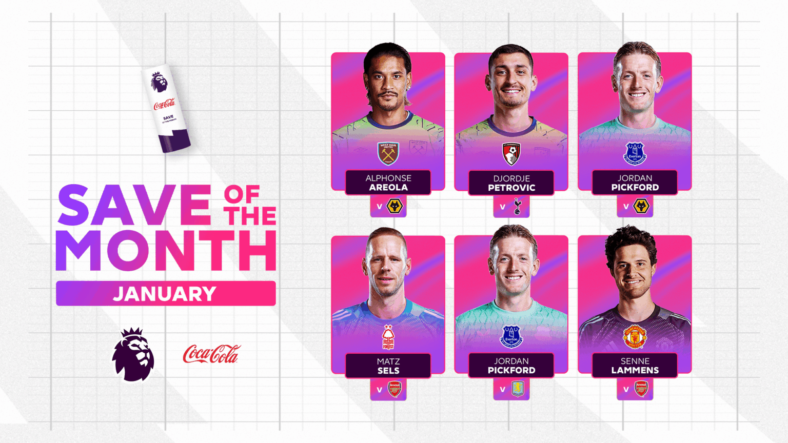 Jordan Pickford nominated twice for Premier League Save of the Month