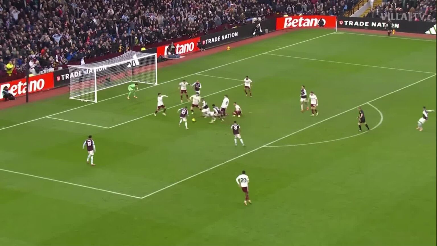 Iconic finish against Arsenal in Villa Park