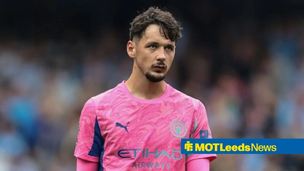 James Trafford looking focused for Man City