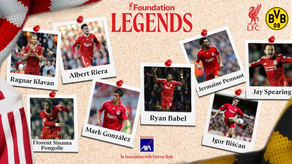 Eight more players confirmed for LFC Legends v Borussia Dortmund Facebook