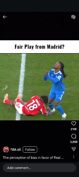 Good to know the same standards are upheld for everyone after Kelly's red card👍