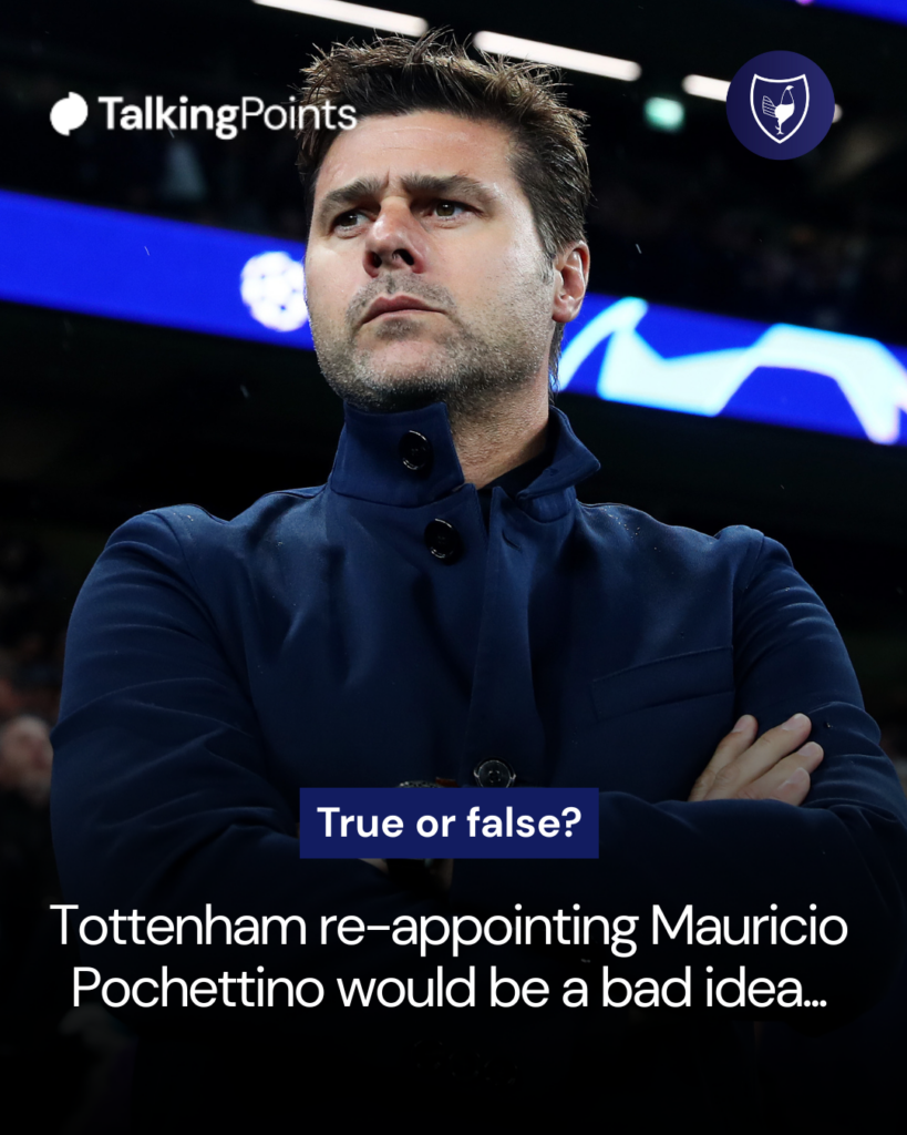 Mauricio Pochettino, Manager of Tottenham Hotspur looks prior to the UEFA Champions League group B match between Tottenham Hotspur and Bayern Muenchen at Tottenham Hotspur Stadium.