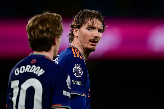 MANCHESTER, ENGLAND - FEBRUARY 21: Nick Woltemade of Newcastle United (27) looks on during the Premier League match between Manchester City and Newcastle United at Etihad Stadium on February 21, 2026 in Manchester, England. (Photo by Serena Taylor/Newcastle United via Getty Images)