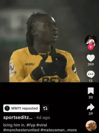 Matheus Mane's TikTok repost