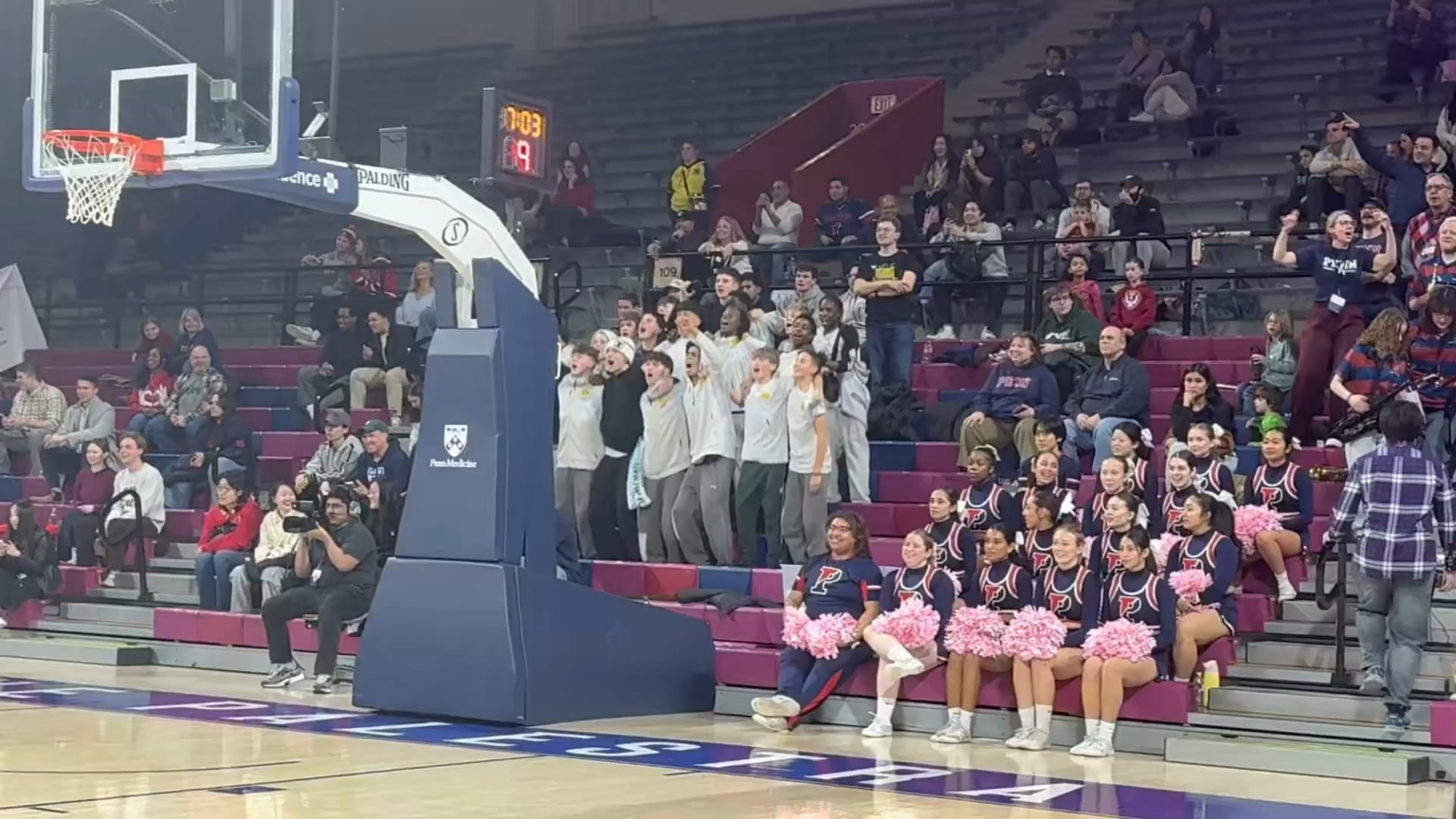 Borussia Dortmund’s youth academy, in Philadelphia for a local tournament, taking in some college basketball at The Palestra.