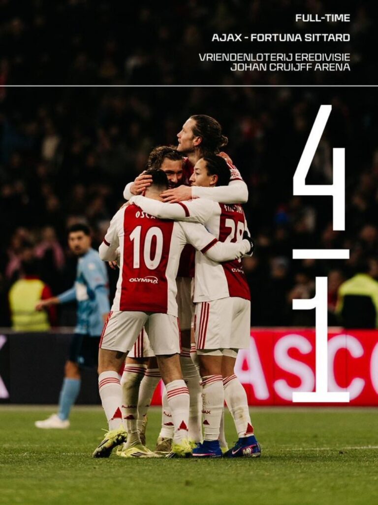 Ajax beat Fortuna thanks to 4 Belgian goals: 4-1
