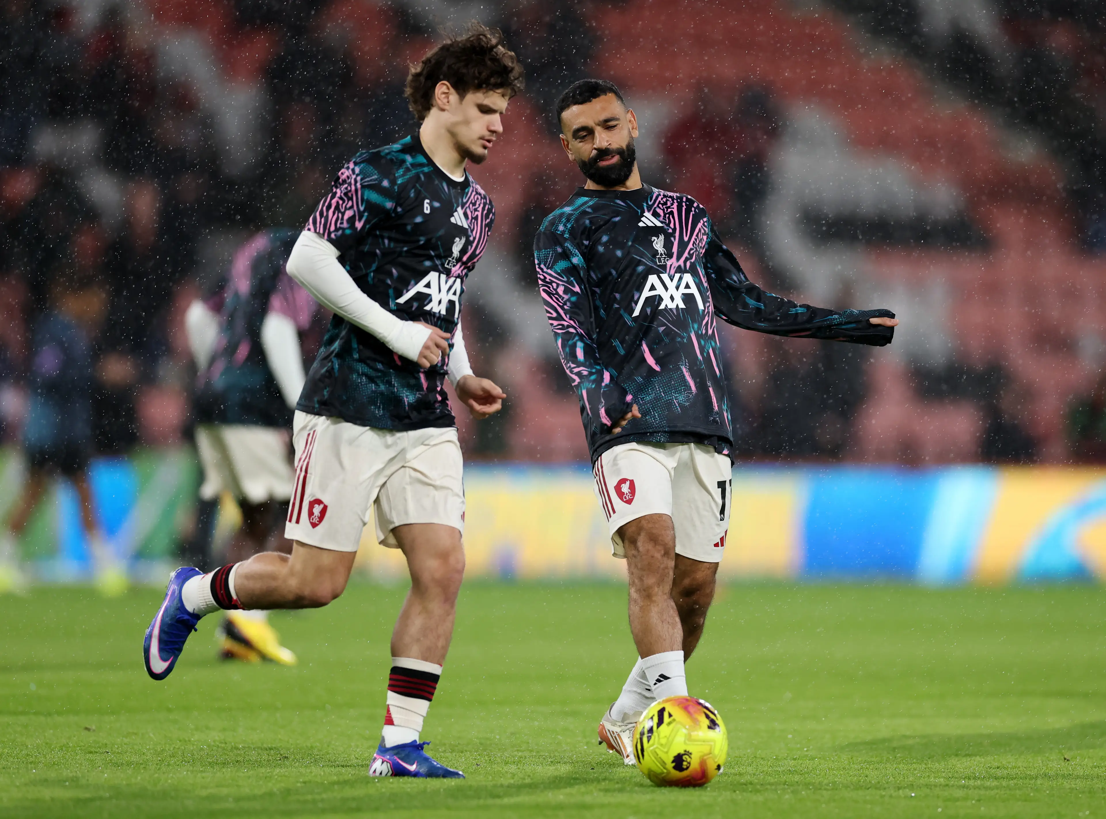 Mohamed Salah and Milos Kerkez enjoyed a trip to London ahead of their game against West Ham United. Image: Getty 