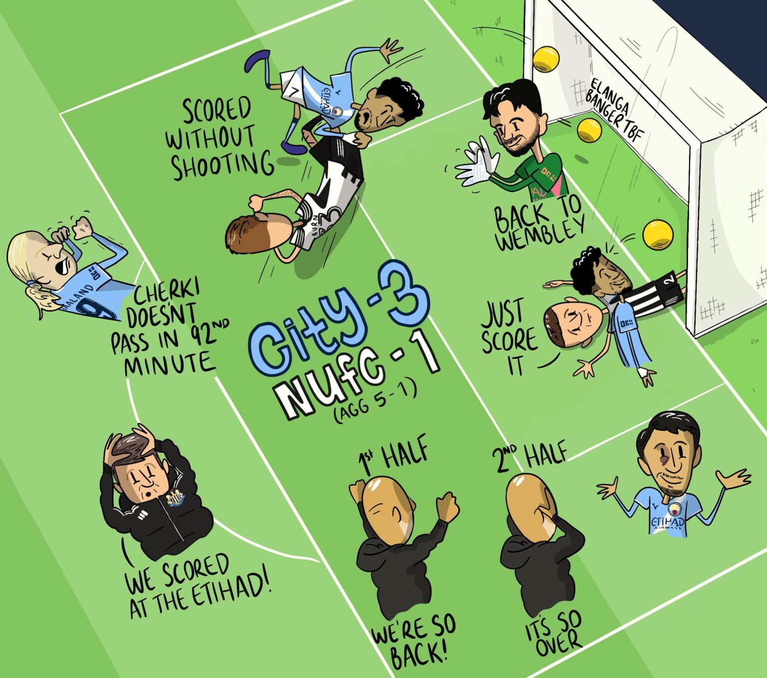City vs Newcastle - Cartoon Edition!