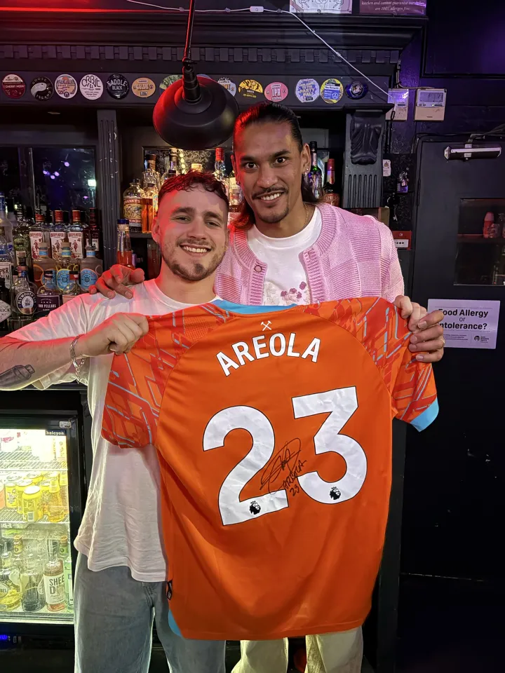 West Ham goalkeeper Alphonse Areola performing surprise DJ set at London pub