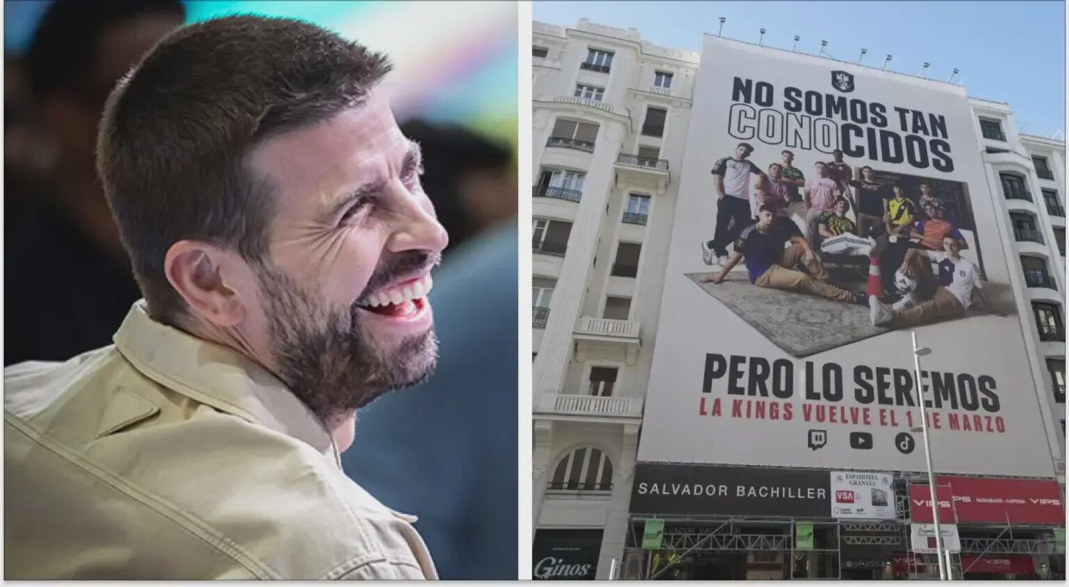 Piqué’s reignites his old war with Arbeloa, mocking him with giant billboard in Madrid. The former Barça player has hung a giant billboard on the Gran Vía, Madrid’s main thoroughfare, to promote his seven-a-side soccer competition.