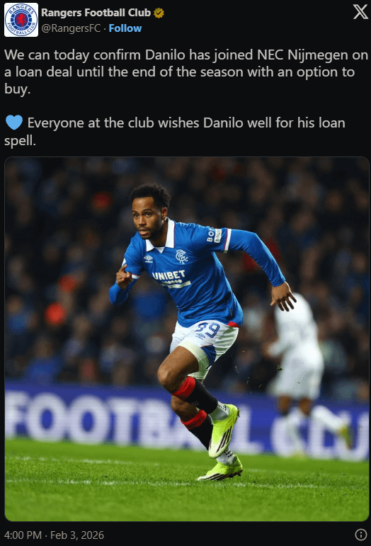 Danilo away