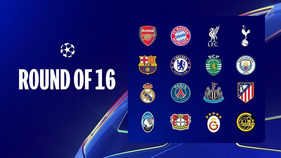 All 9 English teams have reached the Round of 16 of their respective competitions this season