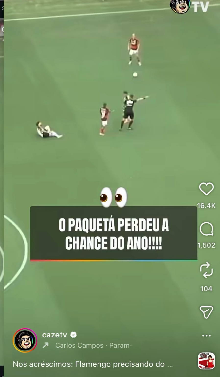 Paquetá missed this big chance in his Flamengo debut, as they lose the Brazilian Super Cup Final