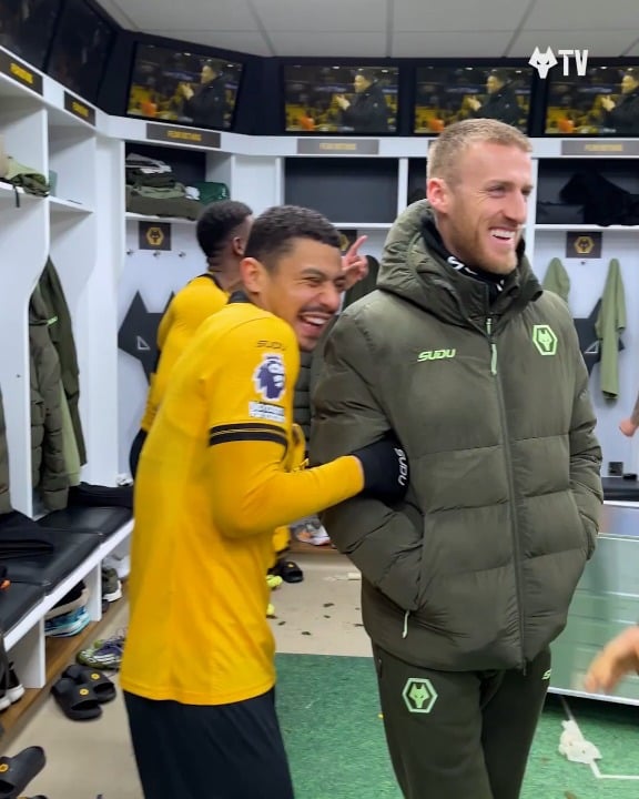 Changing room after the match tonight.
