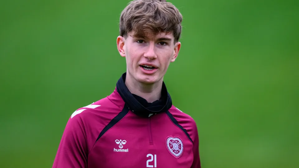 James Wilson in action for Hearts