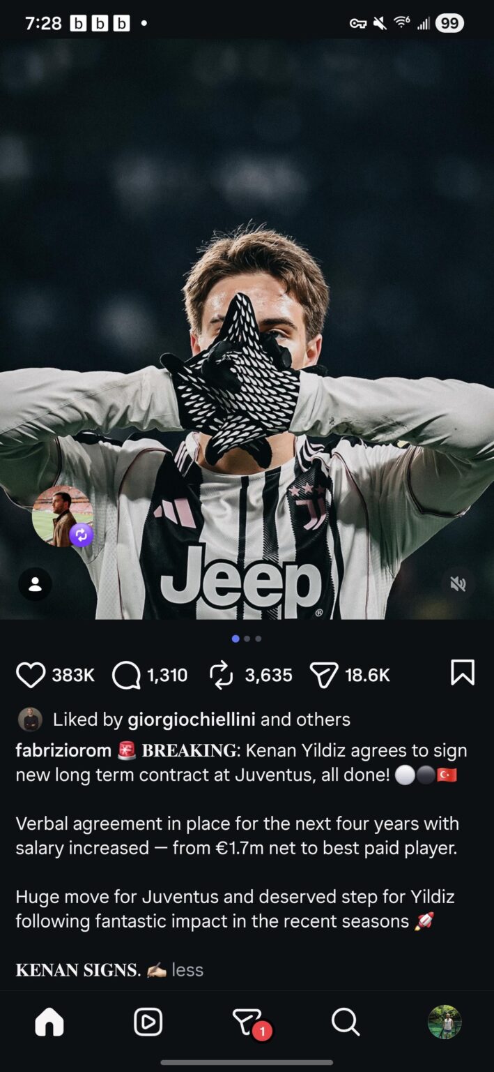 🚨🚨 Kenan agree to sign new long term contact at Juventus