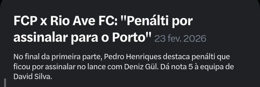 FCPorto prejudicado ⚽