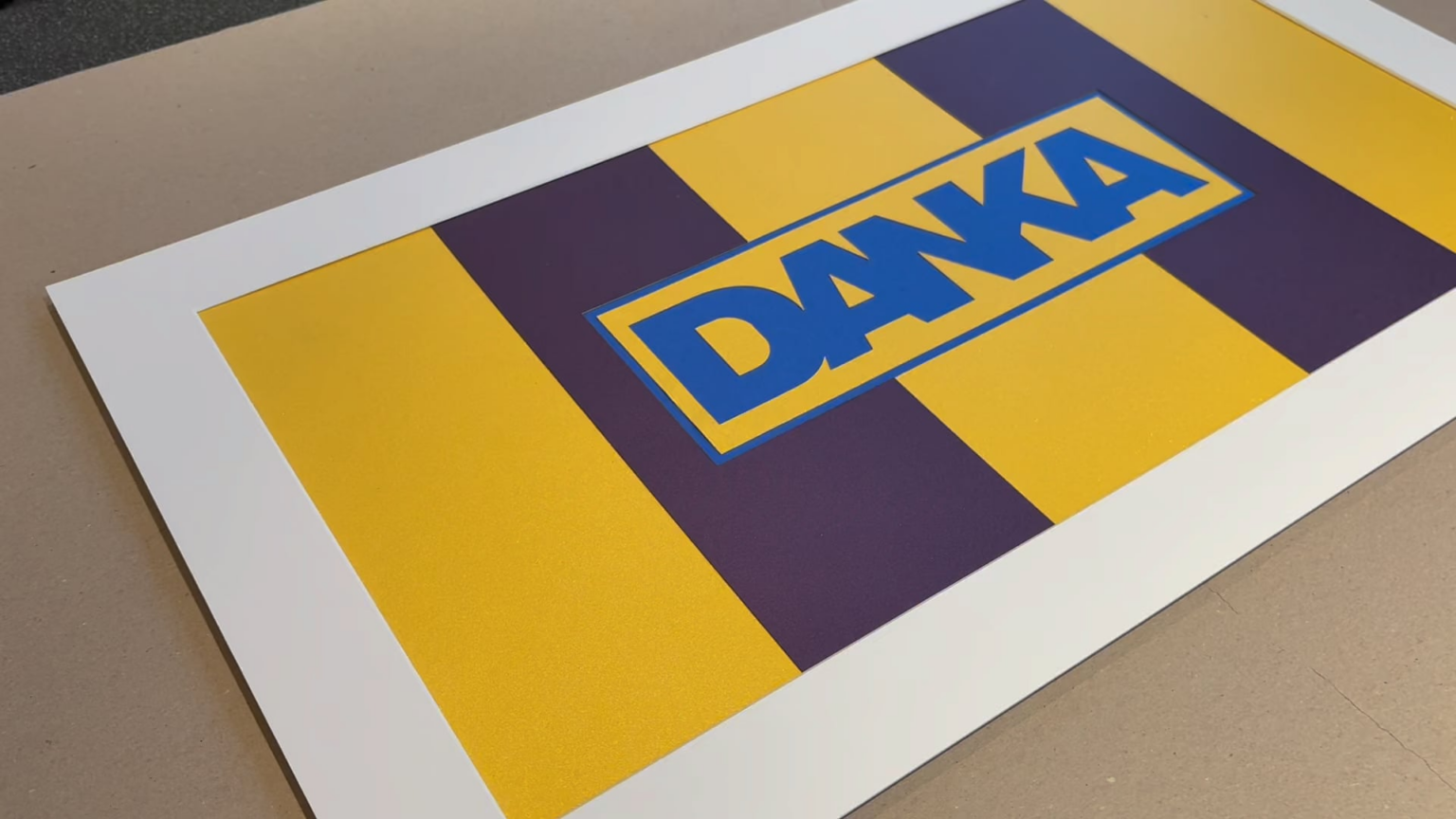 Hand-layered Everton Away 1996-97 Danka print