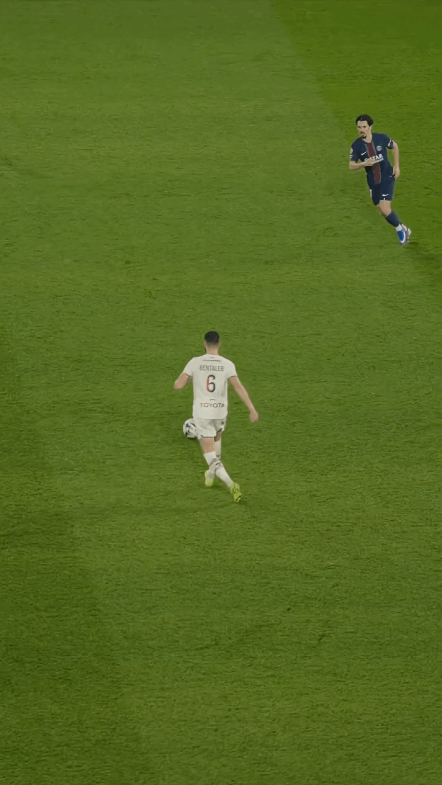 Ousmane Dembélé solo run and finish into the top corner vs Lille