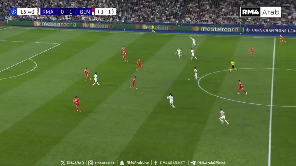 Tchuoameni equalizes 1-1 Benfica