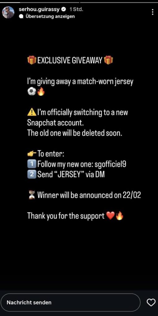 Seriously Guirassy Gewinnspiel Scam?