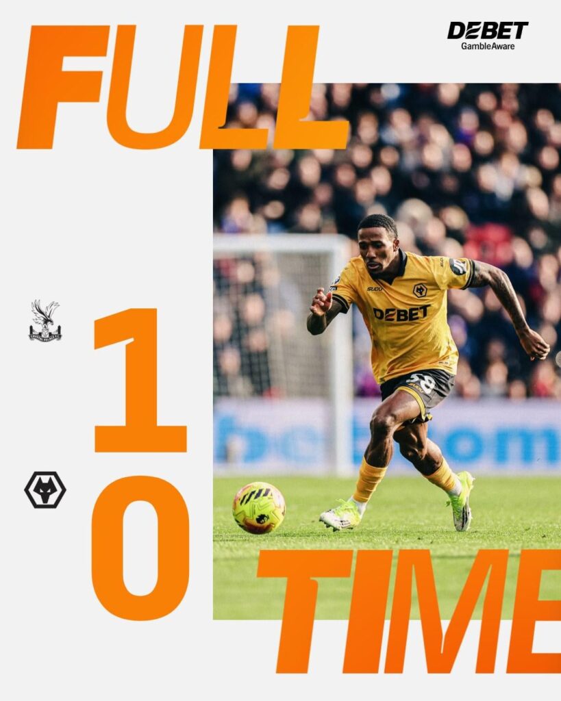 Post Match Thread. Crystal Palace 1-0 Wolves