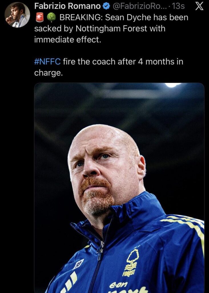 Dyche Sacked