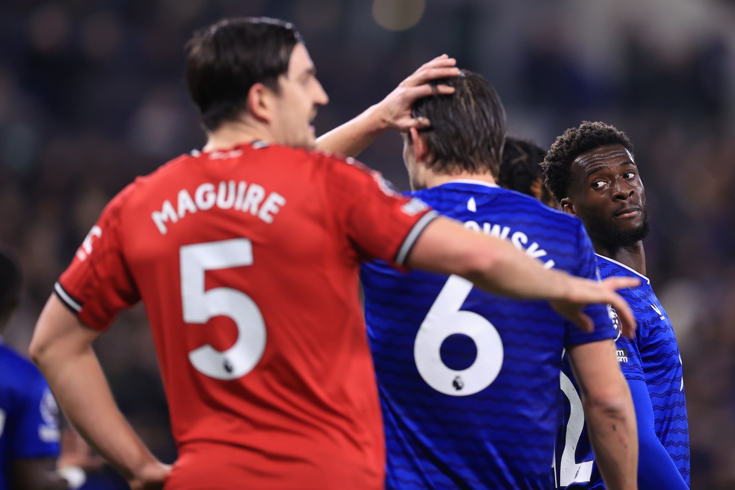 Tarks and Maguire get ready for battle. (Getty Images)