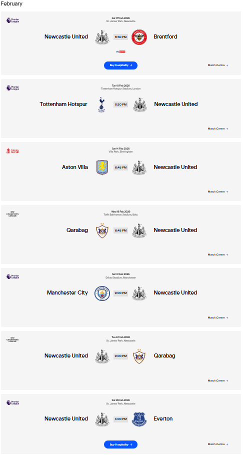 The rest of our fixtures in February - Predictions?