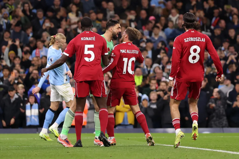 Manchester City against Liverpool.
