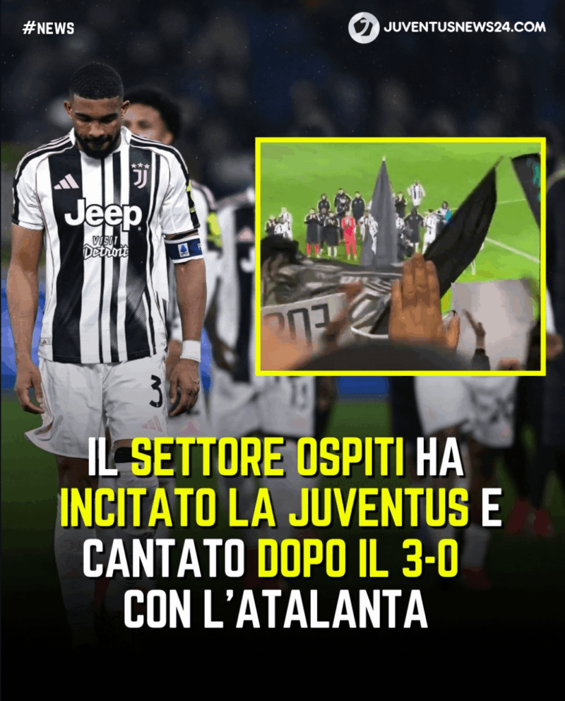 The away sector chanted and cheered after the 3-0 defeat to Atalanta.