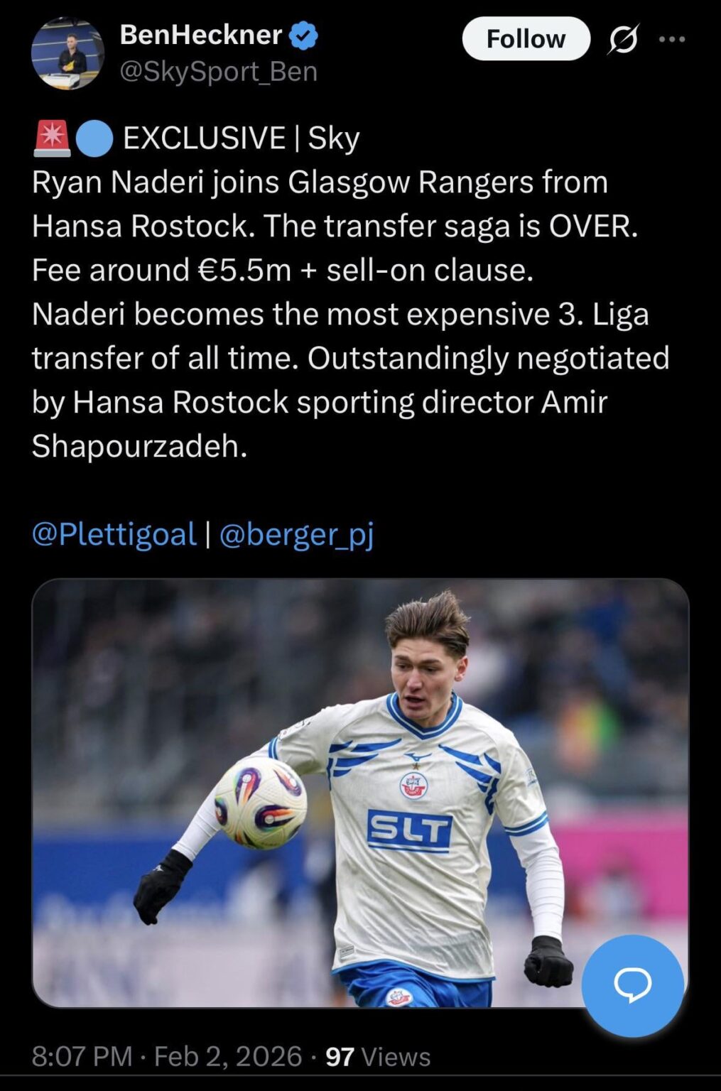 Naderi joins for €5.5m