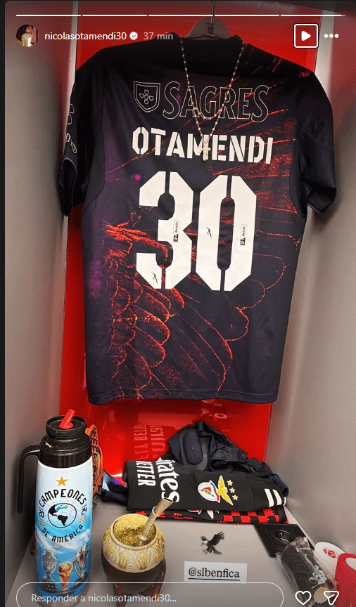 Imagem dos Stories do Otamendi