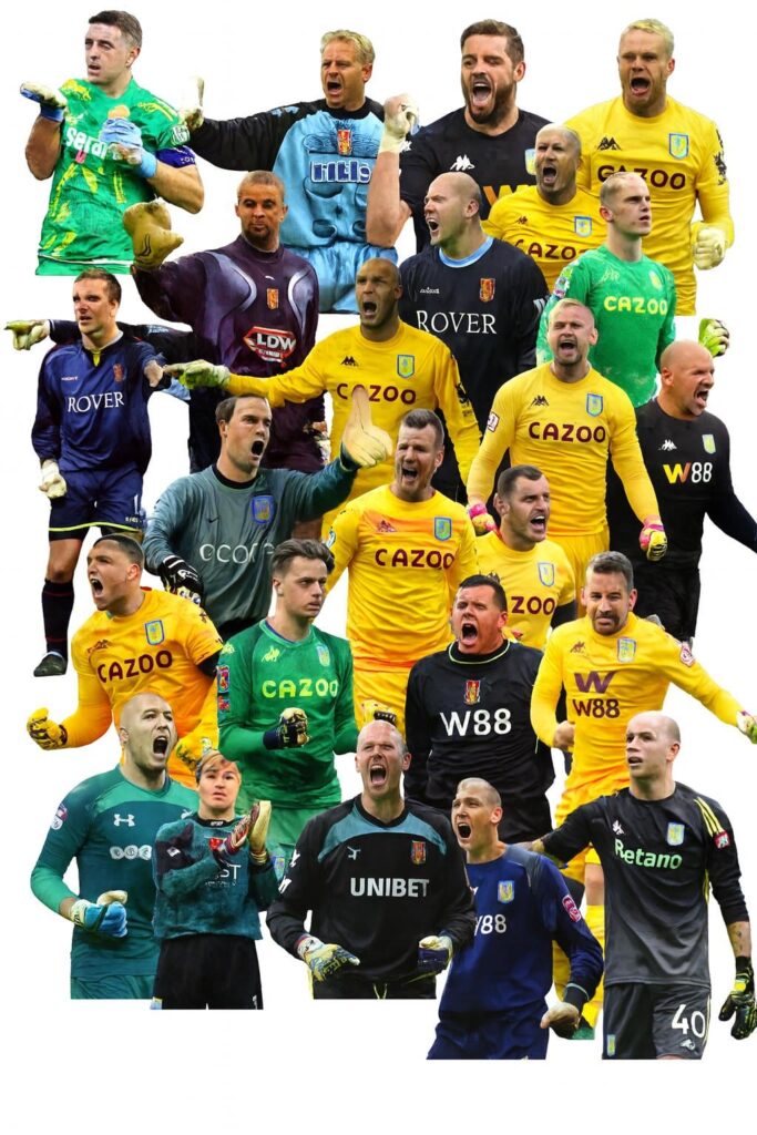 I asked AI to put a collage together of Villas Goalkeepers over the years... And this happened 😂 Can you guess who's suppose to be who? 🤔