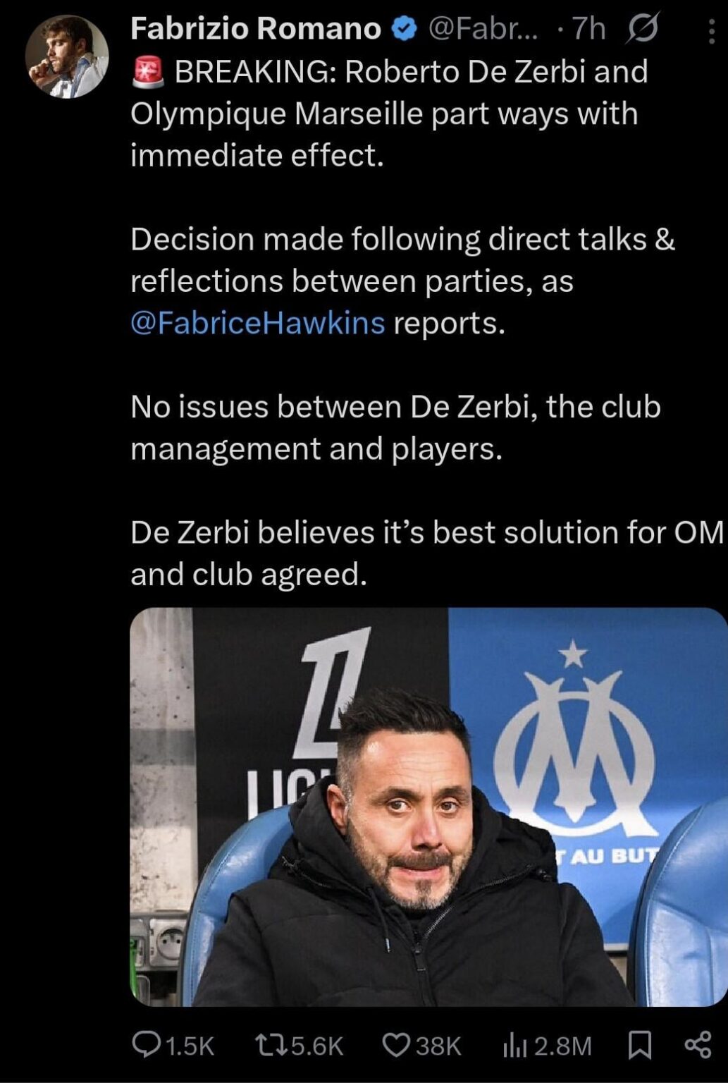 De Zerbi in the Summer?