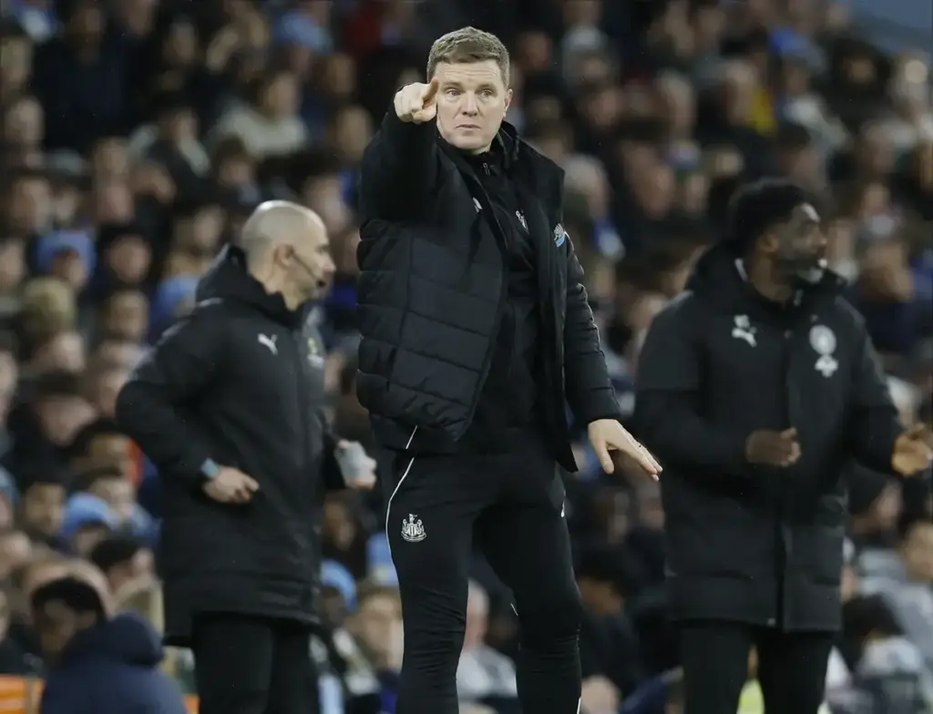 Eddie Howe asked about the match officials after Manchester City defeat…