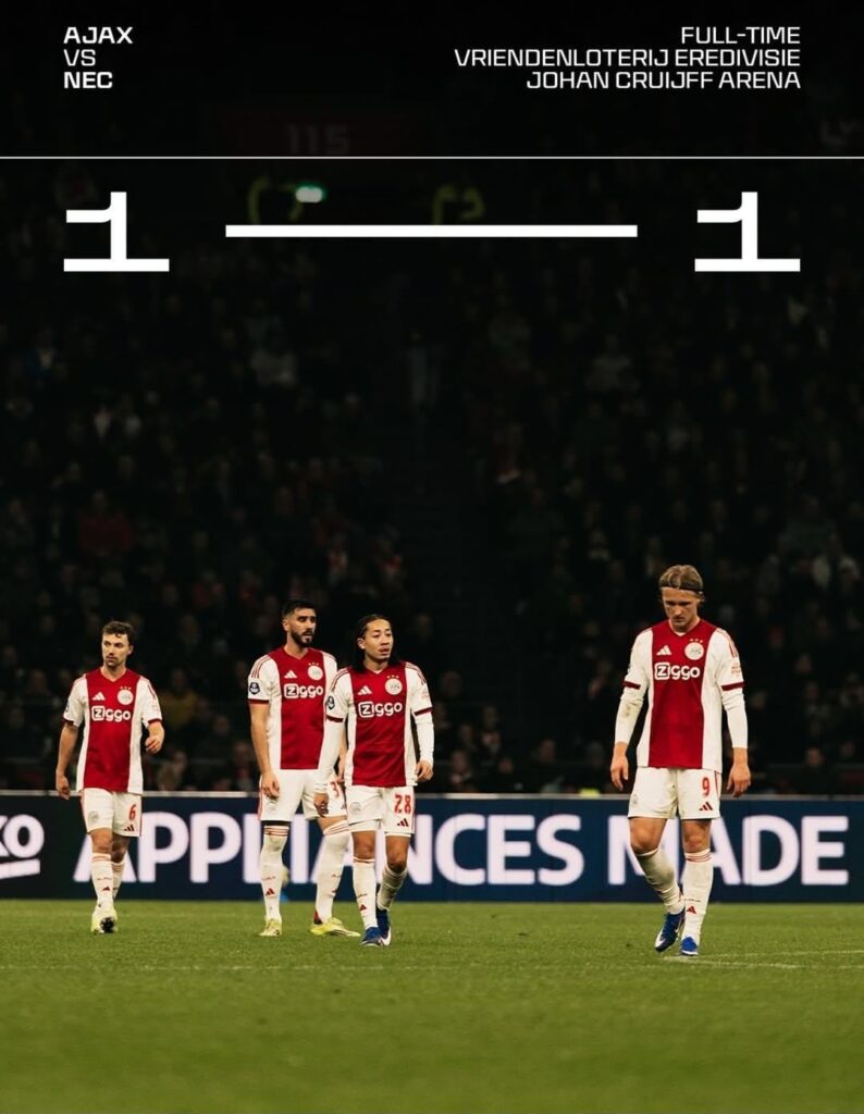 AFC Ajax - NEC ends in a 1-1 draw