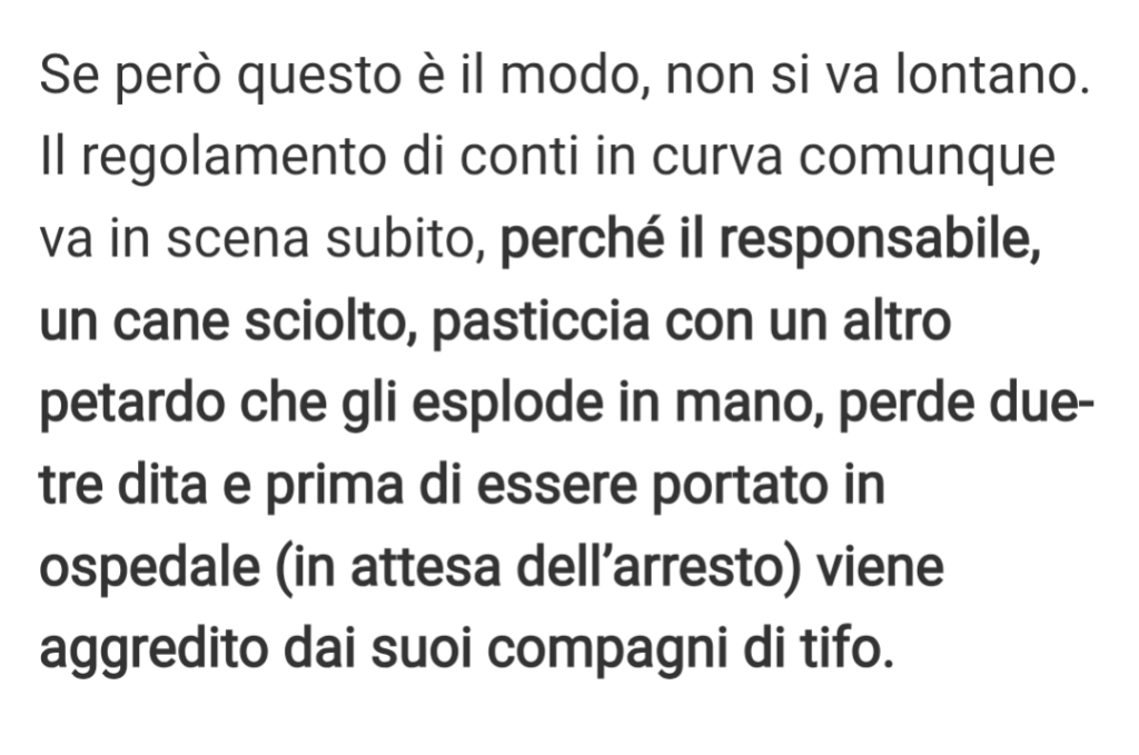 The individual responsible for deploying the firework has been identified. He is currently hospitalized after a second device detonated in his hand, resulting in the loss of three fingers. Upon his discharge from the hospital, he will be taken into police custody.