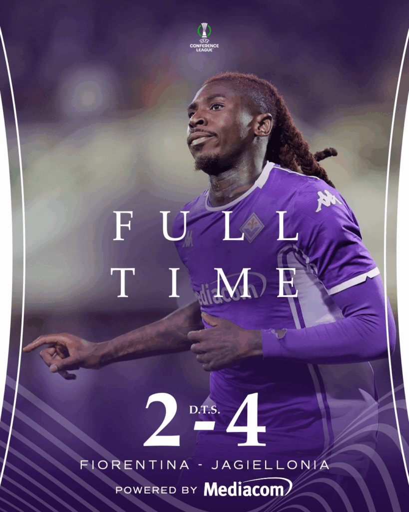 Fiorentina has qualified to the R16 of the conference league in OT