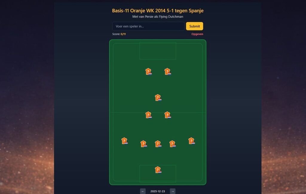 Hobby-projectje: weet jij de opstelling nog? (Update!) Hobby-projectje: weet jij de opstelling nog? (Update!)