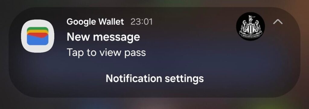 New Message - Google Wallet