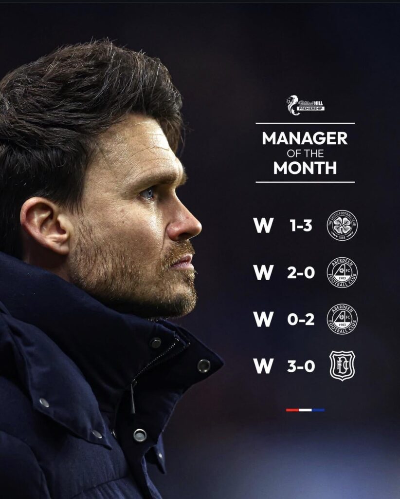 SPFL Premiership Manager of the Month for January 😎