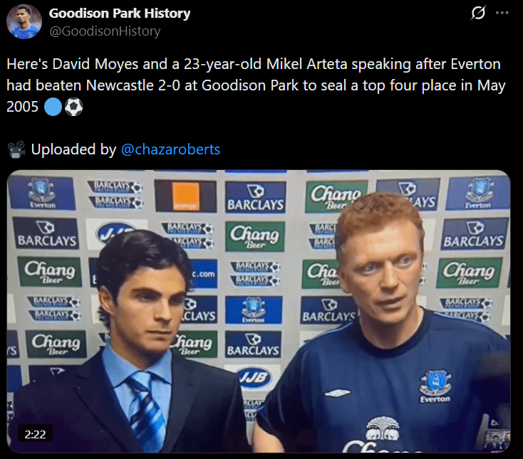 The fooitballer is in a suit and the manager is in a kit? this is nonsense