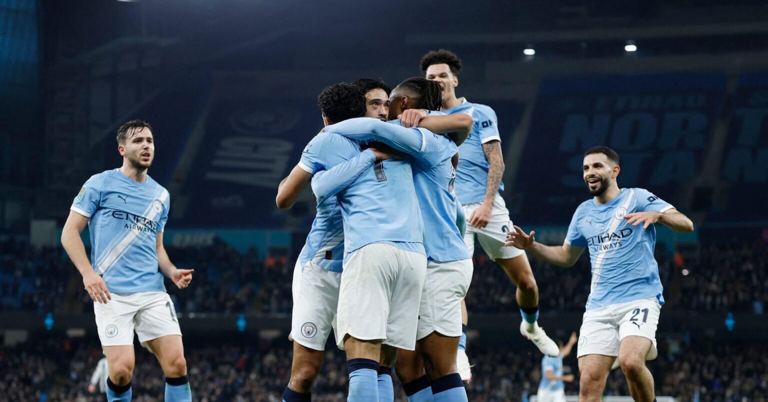Manchester City advance to the Carabao Cup final after thrashing Newcastle.