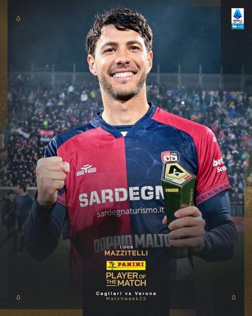 Mazzitelli premiato come MVP di Cagliari-Verona💪✨