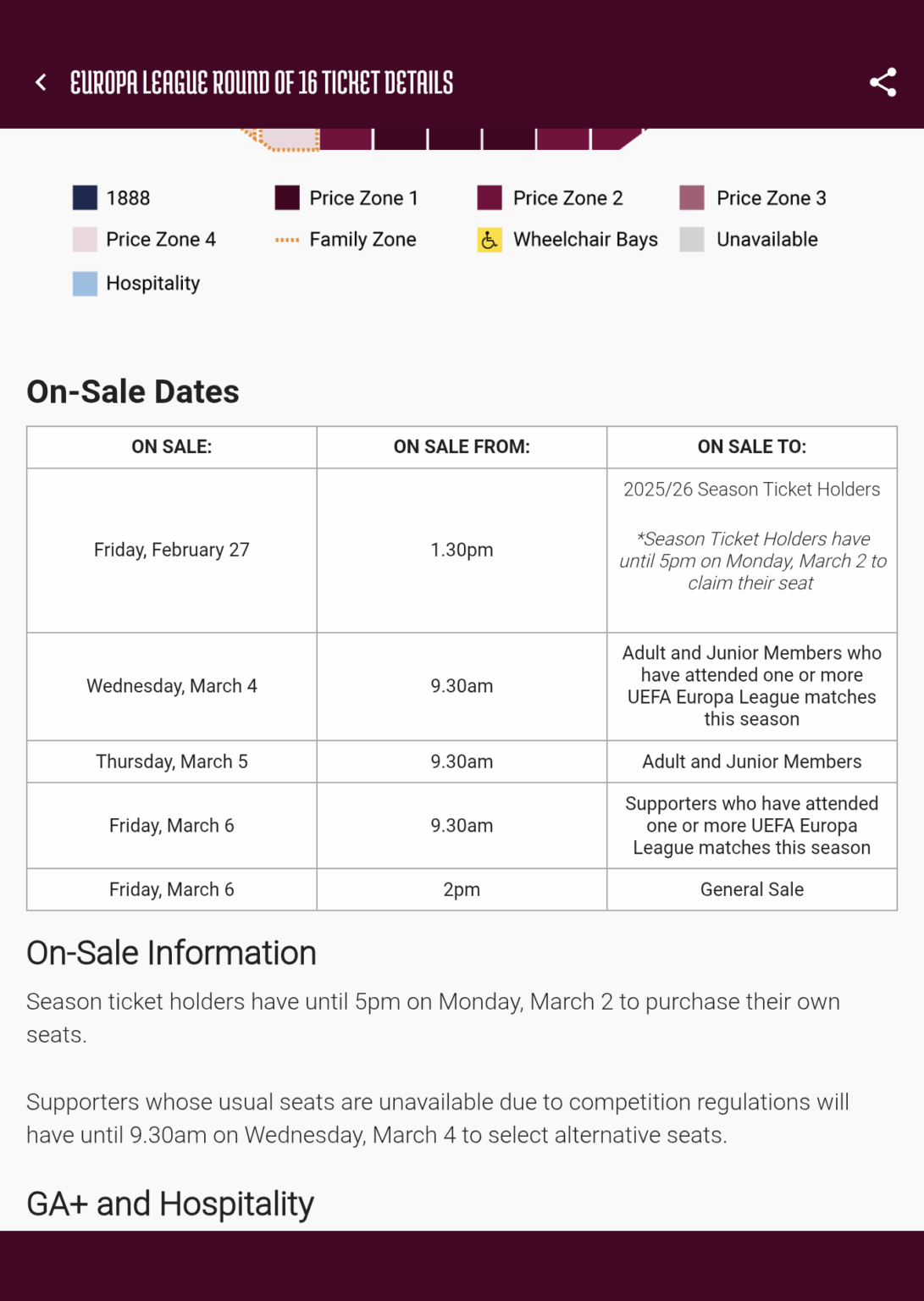 Europa last 16 ticket criteria
