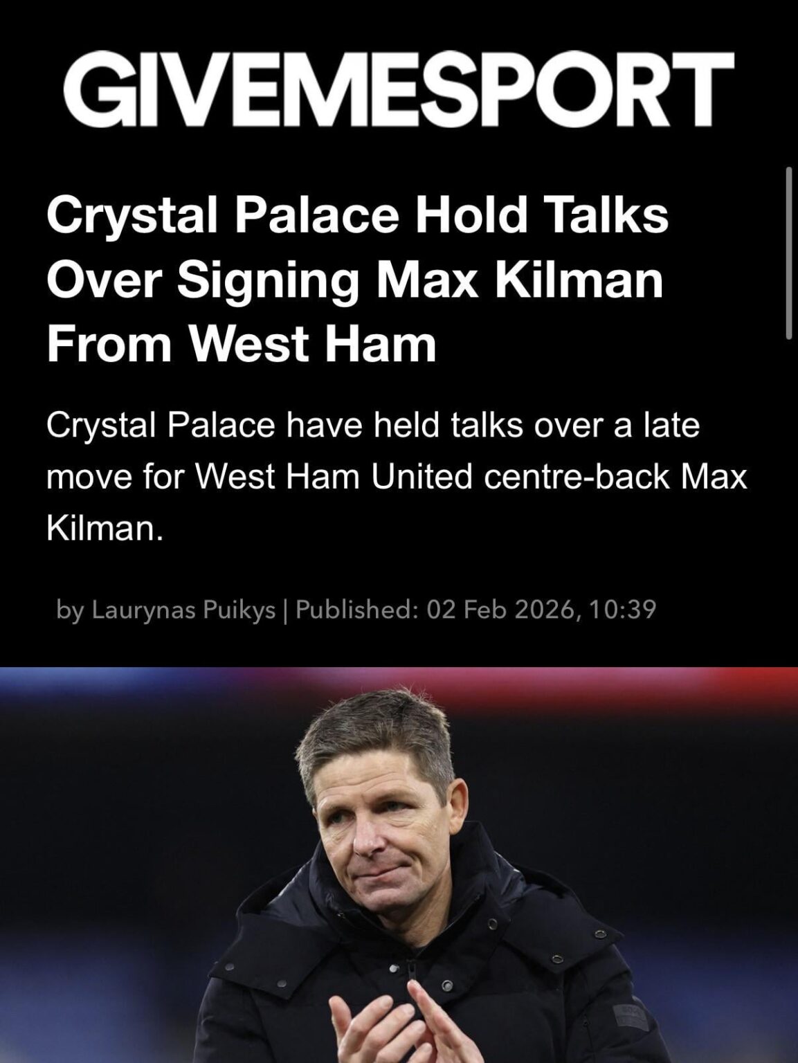 Kilman to Palace? Survival Confirmed