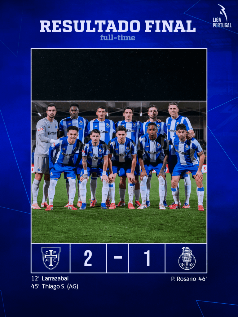 Primeira derrota no campeonato deixa-nos a 4 pontos do Sporting, uma semana antes do Clássico... O que acharam do jogo? 💙🤍🐉