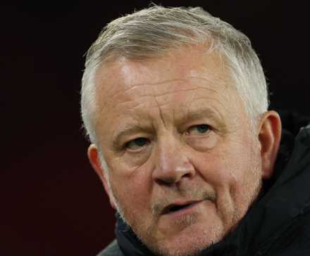 Sheffield United manager Chris Wilder before the match
